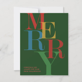 Tarjeta Festiva FERRY Modern Bold Photo Navidades
