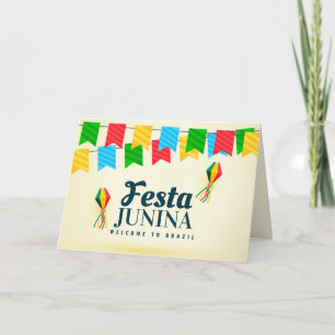 Tarjeta Festiva Festa Junina - Bienvenidos a Brasil
