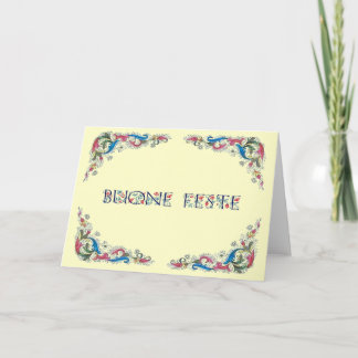 Tarjeta Festiva Feste de Buone - buenas fiestas en italiano