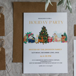 Tarjeta Festiva Festejo HOLIday fiesta de navidades familiares