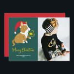 Tarjeta Festiva Festic Cute Santa Corgi Merry Christmas Photo<br><div class="desc">Feliz Navidad! Envíe sus saludos festivos de Navidad esta temporada con esta tarjeta plana de fotos de los Navidades de corgi personalizable. Cuenta con un adorable corgi con sombrero de Santa y varita mágica. Personalice agregando una foto, nombres, año y otros detalles. Esta tierna tarjeta plana de Navidades de fotos...</div>