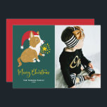Tarjeta Festiva Festic Cute Santa Corgi Merry Christmas Photo<br><div class="desc">Feliz Navidad! Envíe sus saludos festivos de Navidad esta temporada con esta tarjeta plana de fotos de los Navidades de corgi personalizable. Cuenta con un adorable corgi con sombrero de Santa y varita mágica. Personalice agregando una foto, nombres, año y otros detalles. Esta tierna tarjeta plana de Navidades de fotos...</div>