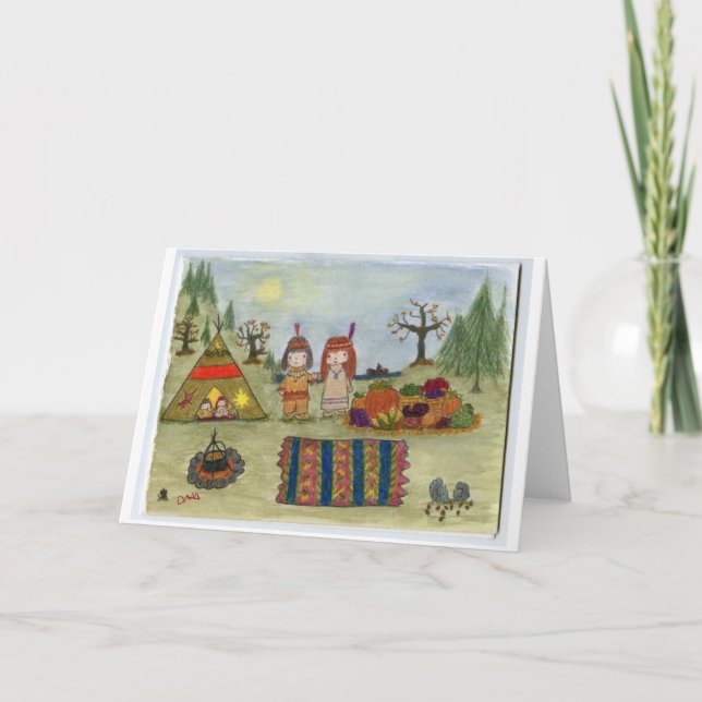 Tarjeta Festiva "Festín de cosecha" (Anverso)