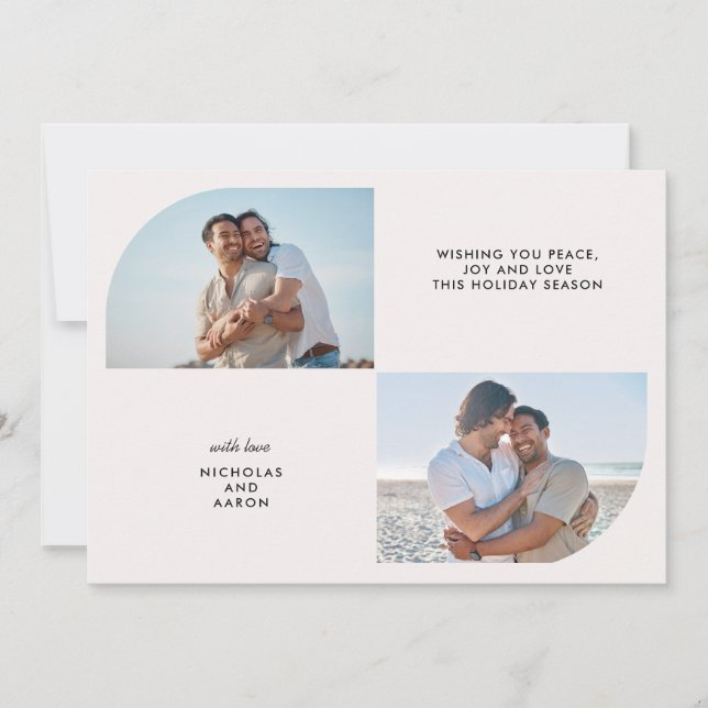 TARJETA FESTIVA FESTIVAL DE DOS FOTOS DE MEDIO ARCHIVO NAVIDADES S (Anverso)