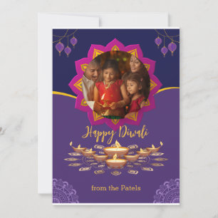 Tarjeta Festiva Festival Diwali de Luces