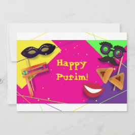 Tarjeta Festiva Festival Happy Purim 2023