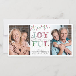 Tarjeta Festiva FESTIVALES DE LOS navidades 3Fotos Colores de agua