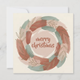 Tarjeta Festiva Festive Abstract Wreath Boho Christmas