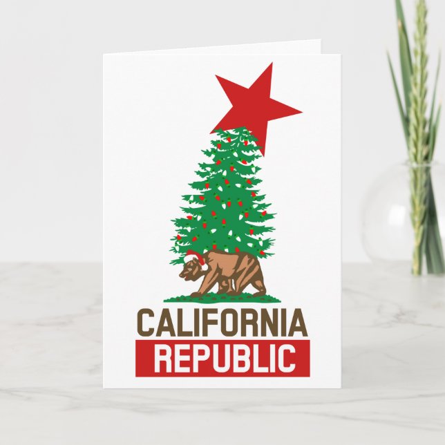 Tarjeta Festiva Festive California Republic for Holidays (Anverso)