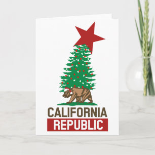 Tarjeta Festiva Festive California Republic for Holidays