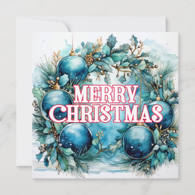 Tarjeta Festiva Festive Christmas Decoration Collage (Anverso)