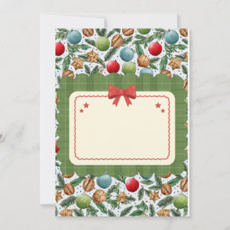 Tarjeta Festiva Festive Christmas Flat Card