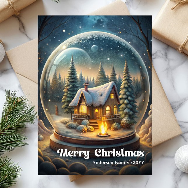 Tarjeta Festiva Festive Christmas scene rustic traditional wreath (Festive Christmas scene rustic traditional wreath Holiday Card)