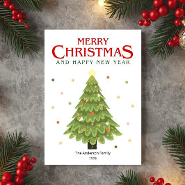 Tarjeta Festiva Festive Christmas Tree Holiday Greeting Card