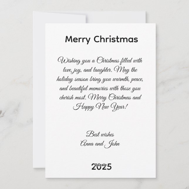 Tarjeta Festiva Festive Christmas Tree Holiday Greeting Card (Reverso)