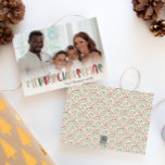 Tarjeta Festiva Festive Colorful Christmas Full Photo<br><div class="desc">This festive colorful Christmas full photo holiday card is perfect for your fun, creative, bright Christmas greeting. It's unique, playful modern font in red, boho tan, and light and dark green, make for a happy seasonal feel. If your looking to brighten up your loved ones' dark winter with some cute...</div>