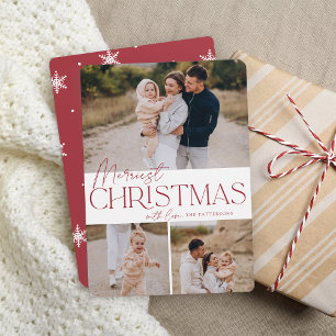 Tarjeta Festiva Festive Greeting   Merriest Christmas 3 Photo