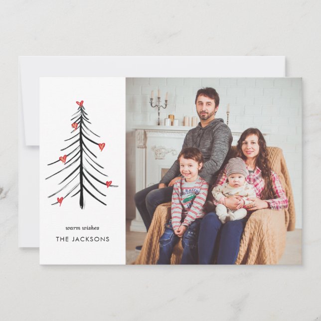 Tarjeta Festiva festive hearts (Anverso)