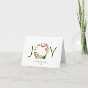 Tarjeta Festiva Festive Holly Berry Wreath Navidades saludo