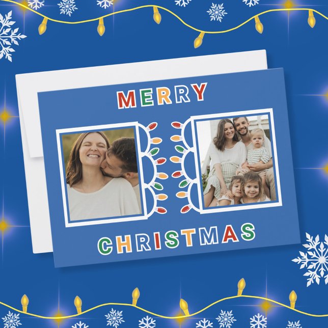 Tarjeta Festiva Festive Lights 2-Photo Christmas (Subido por el creador)