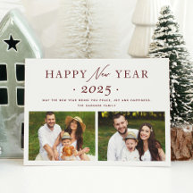 Festive Maroon Red 2005 Feliz Año Nuevo 2 Foto