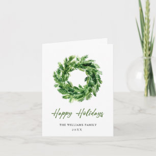 Tarjeta Festiva Festive Pine Branch Wreath Christmas