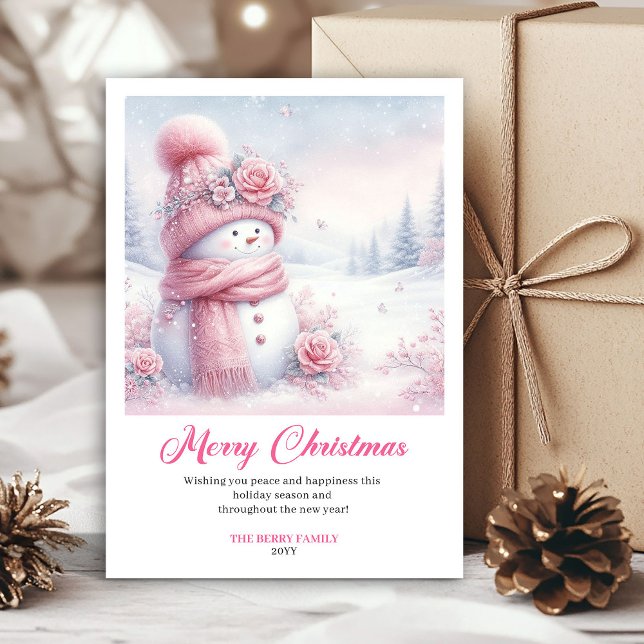 Tarjeta Festiva Festive Pinkmas Download Winter Scene Christmas  (Festive Pinkmas Download Winter Scene Christmas Greeting Card

)