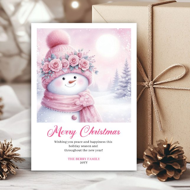 Tarjeta Festiva Festive Pinkmas Printable Kids Christmas Greeting  (Festive Pinkmas Printable Kids Christmas Greeting Card

)