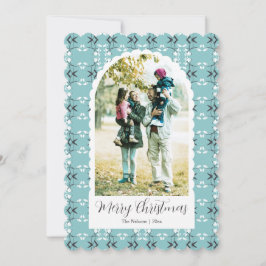 Tarjeta Festiva Festive Royal Botanical Robin's Egg Blue