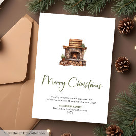 Tarjeta Festiva Festive Script Font Cozy Christmas Greeting Card