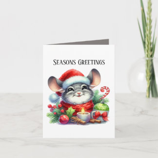 Tarjeta Festiva Festive Seasons Greetings mouse add message