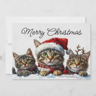 Tarjeta Festiva Festive Whiskers in the Snow