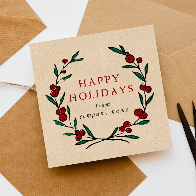 Tarjeta Festiva Festive Wreath Merry Christmas Happy (Subido por el creador)