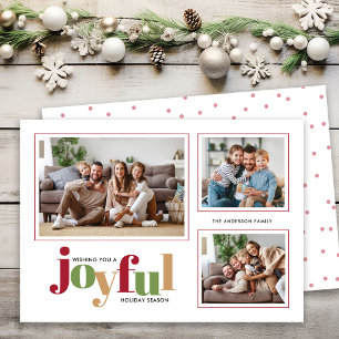 Tarjeta Festiva Festividad alegre 3 Navidades de fotografía