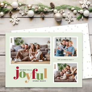 Tarjeta Festiva Festividad alegre 3 Navidades de fotografía