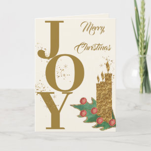 Tarjeta Festiva Festividad Alegría Oro Verde Berries Rojo Feliz Na