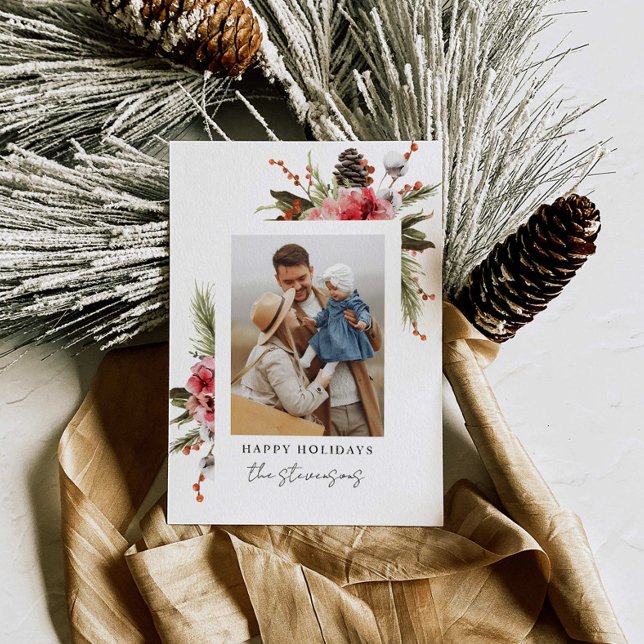 Tarjeta Festiva Festividad Botánica Feliz Feriado Personalizado (Subido por el creador)