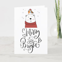 Tarjeta Festiva Festividad Brillante Y Brillante Espectacular Oso 