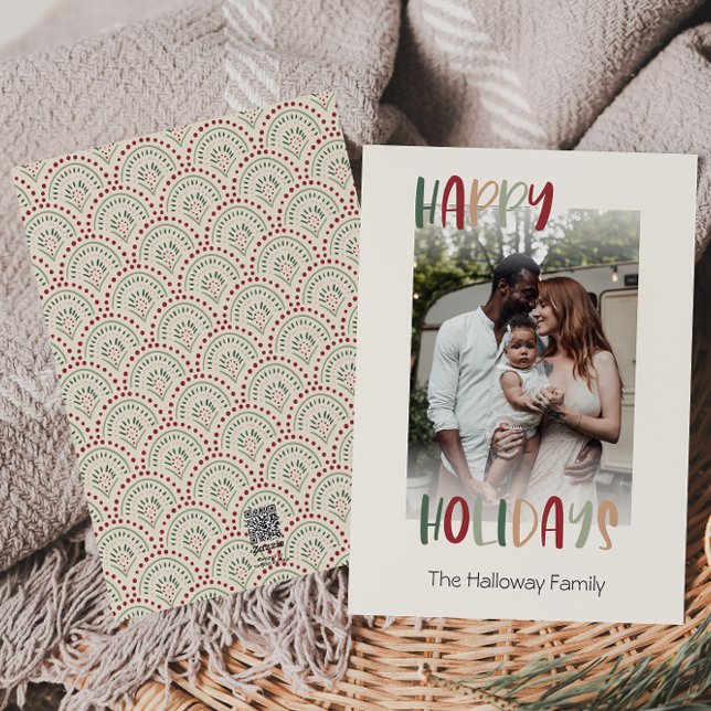 Tarjeta Festiva Festividad Casual Colorful Happy Holidays Faded Ph (Subido por el creador)