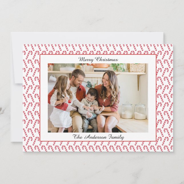 Tarjeta Festiva Festividad Casual Merry Christmas Photo Card (Anverso)