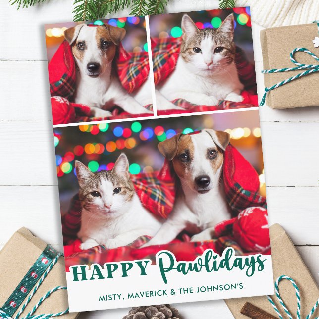 Tarjeta Festiva Festividad con los Navidades de fotografía de perr (Subido por el creador)