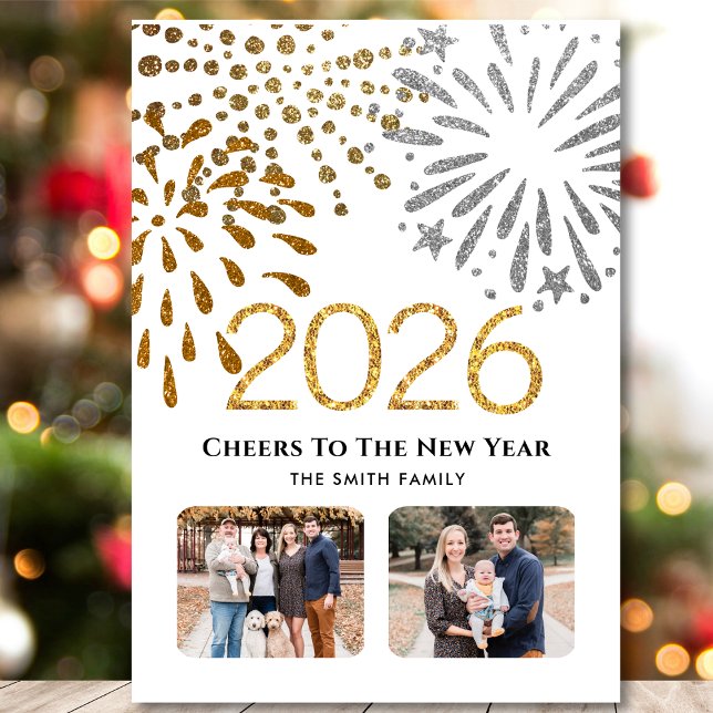Tarjeta Festiva Festividad de Año Nuevo 2025 - Foto de la familia  (Subido por el creador)