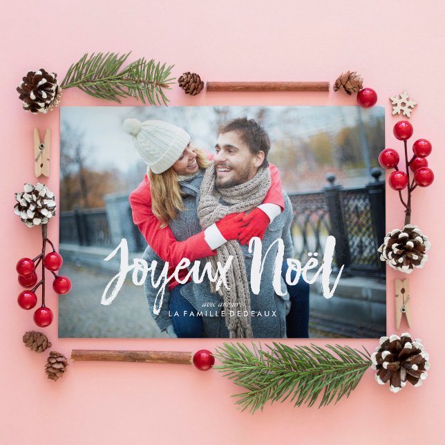 Tarjeta Festiva Festividad de Bows Joyeux Noël (Subido por el creador)