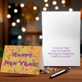 Tarjeta Festiva Festividad de celebración personalizada de Confett