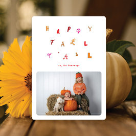 Tarjeta Festiva Festividad de color otoño foto de tipo feliz otoño