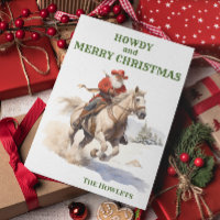 Festividad de Cowboy Santa Navidades