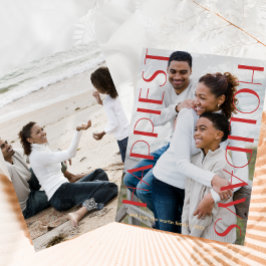 Tarjeta Festiva Festividad de dos festividades rojas más felices