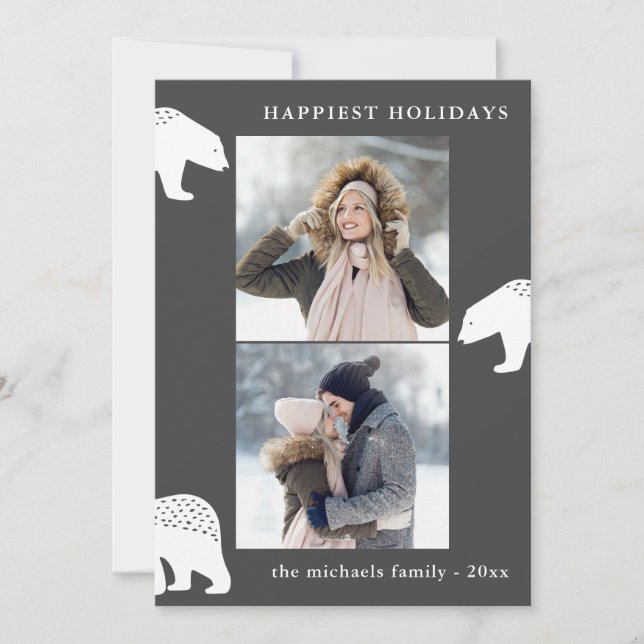 Tarjeta Festiva Festividad de dos Navidades fotográficos (Anverso)