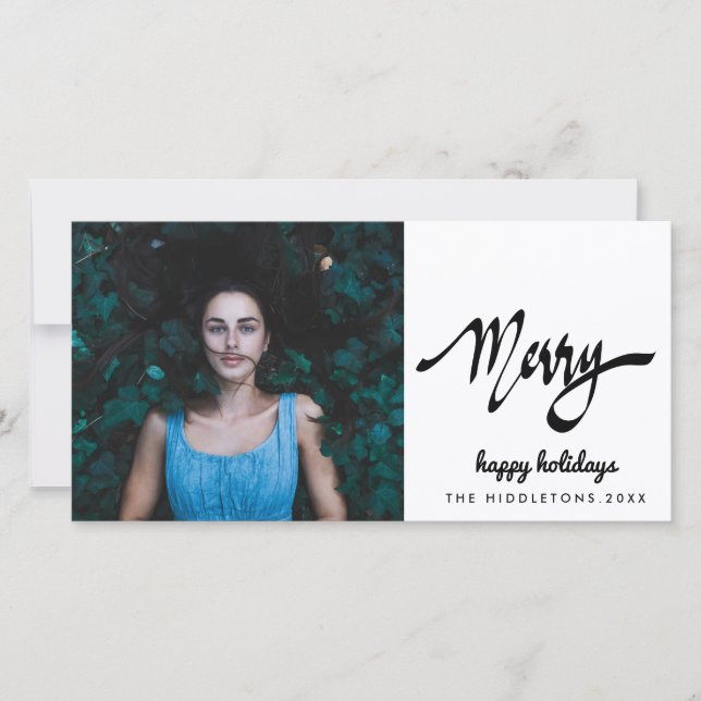 Tarjeta Festiva Festividad de escritura manuscrita moderna (Anverso)