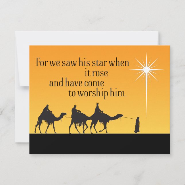 Tarjeta Festiva Festividad de Estrella de los Navidades de Belén (Anverso)